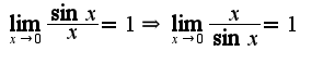 $\lim_{x\rightarrow 0}\frac{\sin x}{x}=1\Rightarrow \lim_{x\rightarrow 0}\frac{x}{\sin x}=1$