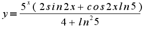 $y=\frac{5^x(2sin2x+cos2xln5)}{4+ln^{2}5}$