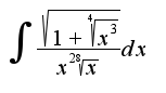 $\int{\frac{\sqrt{1+\sqrt[4]{x^3}}}{x^2\sqrt[8]{x}}dx}$