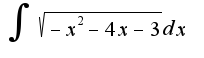 $\int{\sqrt{-x^2-4x-3}dx}$