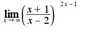 $\lim_{x \rightarrow \infty } \left(\frac{x+1}{x-2} \right)  ^{2x-1}$