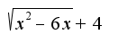 $\sqrt{x^2-6x}+4$