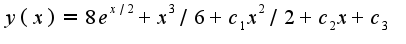 $y(x)=8e^{x/2}+x^3/6+c_{1}x^2/2+c_{2}x+c_{3}$