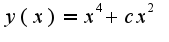 $y(x)=x^4+cx^2$