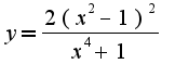 $y=\frac{2(x^2-1)^2}{x^4+1}$