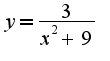 $y=\frac{3}{x^2+9}$
