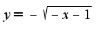 $y=-\sqrt{-x-1}$