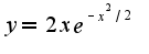 $y=2xe^{-x^2/2}$