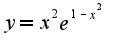 $y=x^{2}e^{1-x^2}$