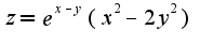 $z=e^{x-y}(x^2-2y^2)$