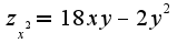 $z_{x^2}=18xy-2y^2$